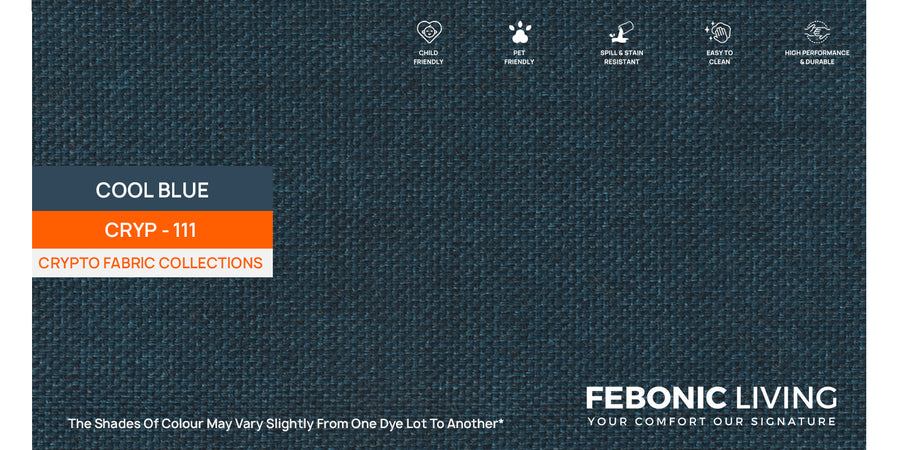 Luca Fabric 3 Seater Sofa In Cool Blue Colour 1 - Febonic Living