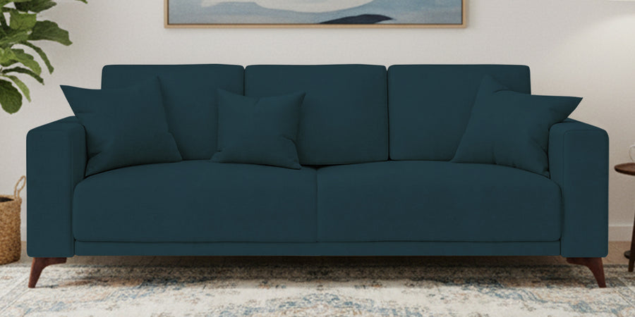 Luca Fabric 3 Seater Sofa In Cool Blue Colour 1 - Febonic Living