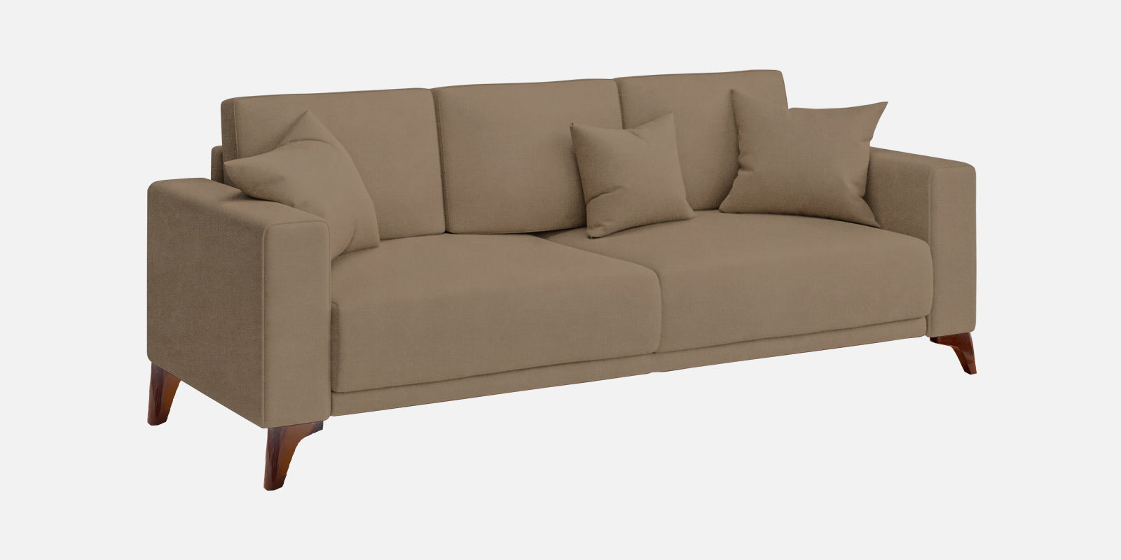 Luca Fabric 3 Seater Sofa In Hazel Beige Colour
