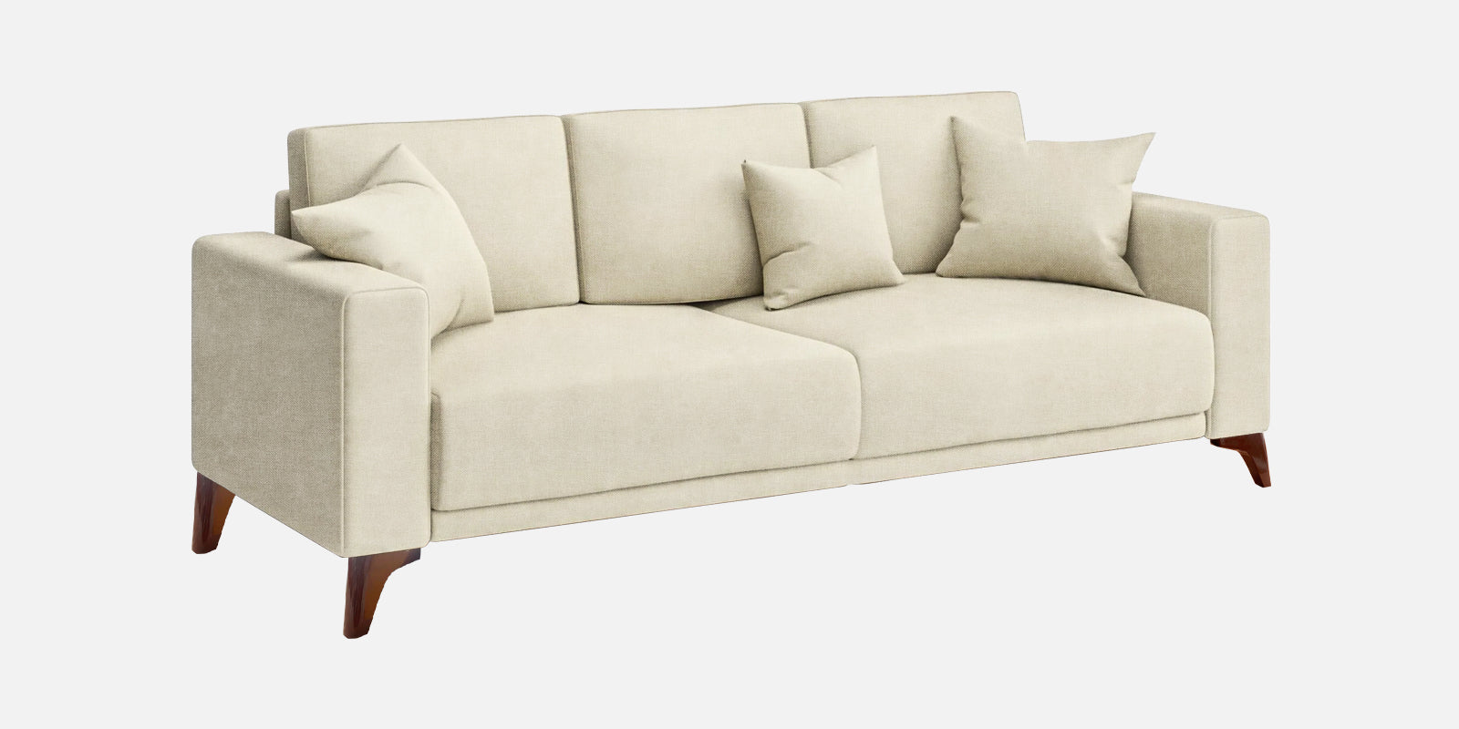 Luca Fabric 3 Seater Sofa In Maple Cream Colour