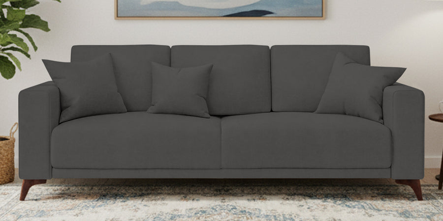 Luca Fabric 3 Seater Sofa In Stone Grey Colour 1 - Febonic Living
