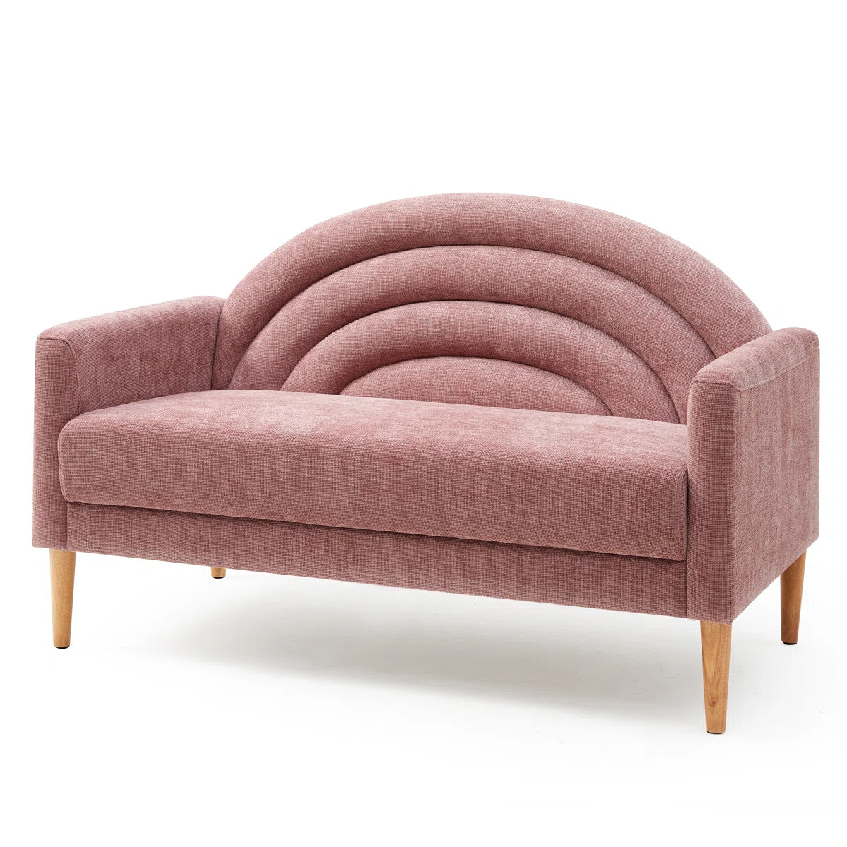 Lucia 2 Seater Fabric Sofa - Salmon Pink