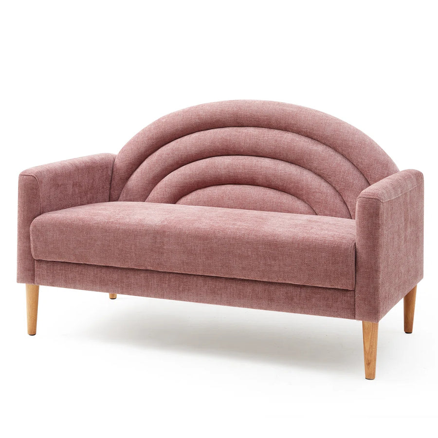 Lucia 2 Seater Fabric Sofa - Salmon Pink