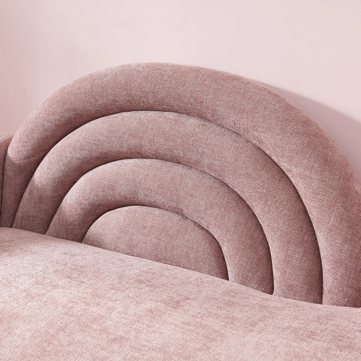 Lucia Fabric Chaise Lounger - Salmon Pink