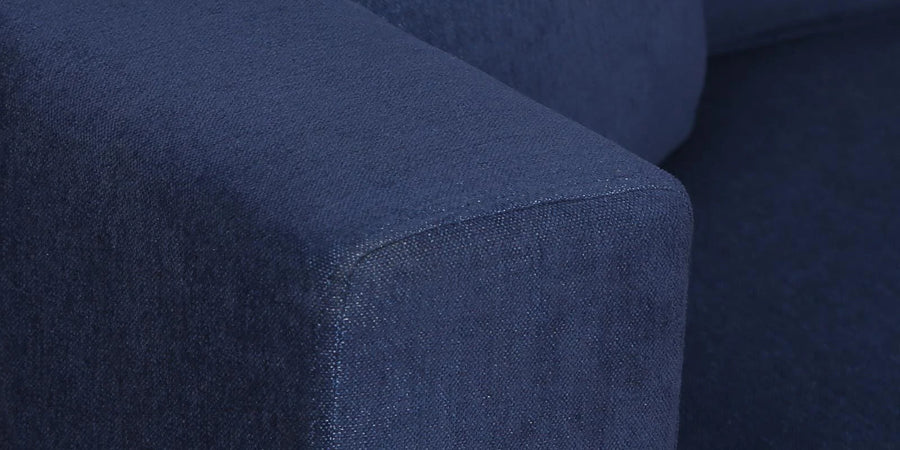Luther Fabric Lhs Sectional Sofa 3 Lounger In Royal Blue Colour - Febonic Living