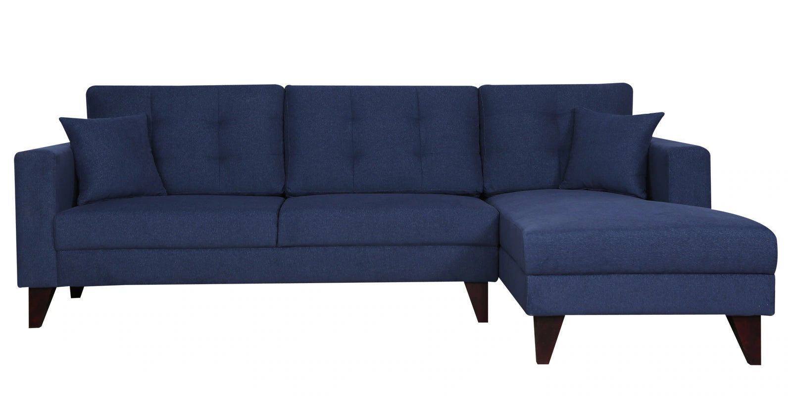 Luther Fabric LHS Sectional Sofa (3+Lounger) In Royal Blue Colour