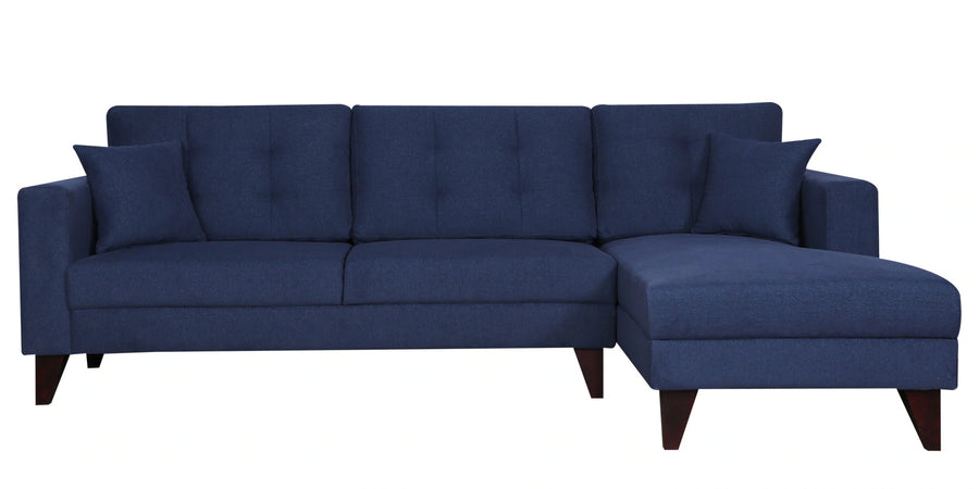 Luther Fabric Lhs Sectional Sofa 3 Lounger In Royal Blue Colour - Febonic Living