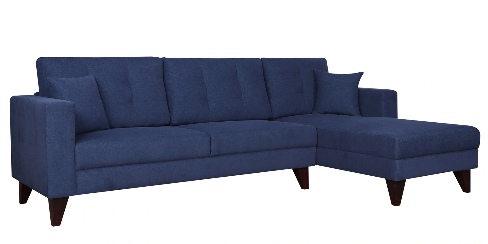 Luther Fabric LHS Sectional Sofa (3+Lounger) In Royal Blue Colour