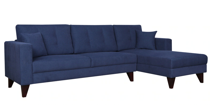 Luther Fabric Lhs Sectional Sofa 3 Lounger In Royal Blue Colour - Febonic Living