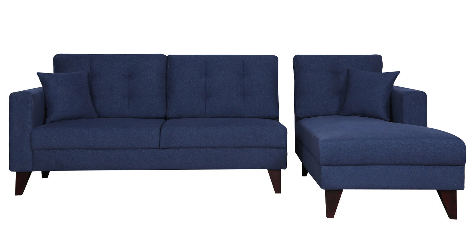 Luther Fabric LHS Sectional Sofa (3+Lounger) In Royal Blue Colour