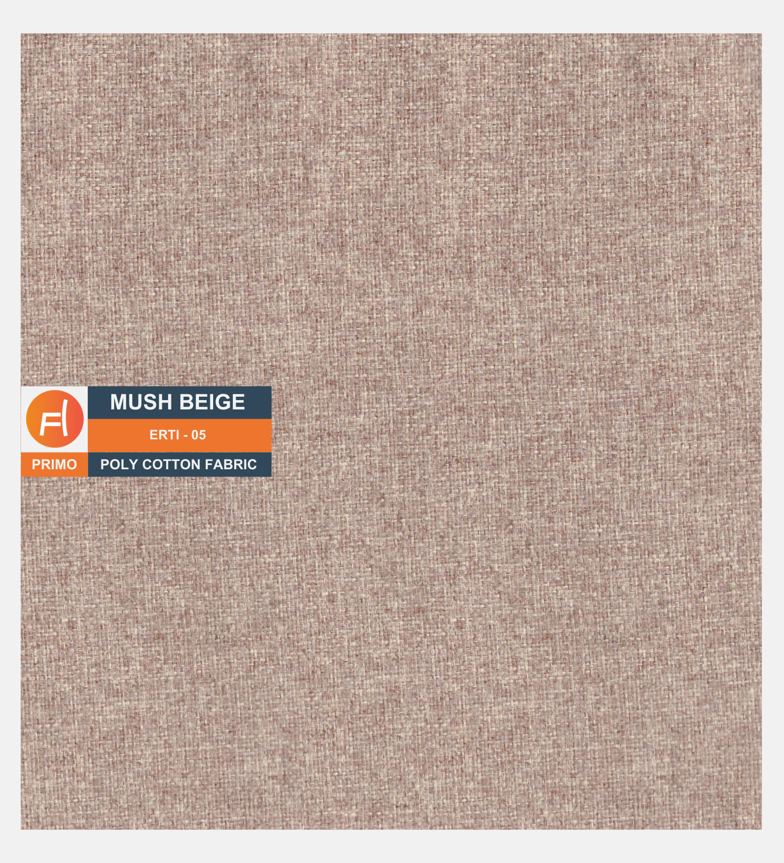 Primo Poly Cotton Fabric Mush Beige Colour