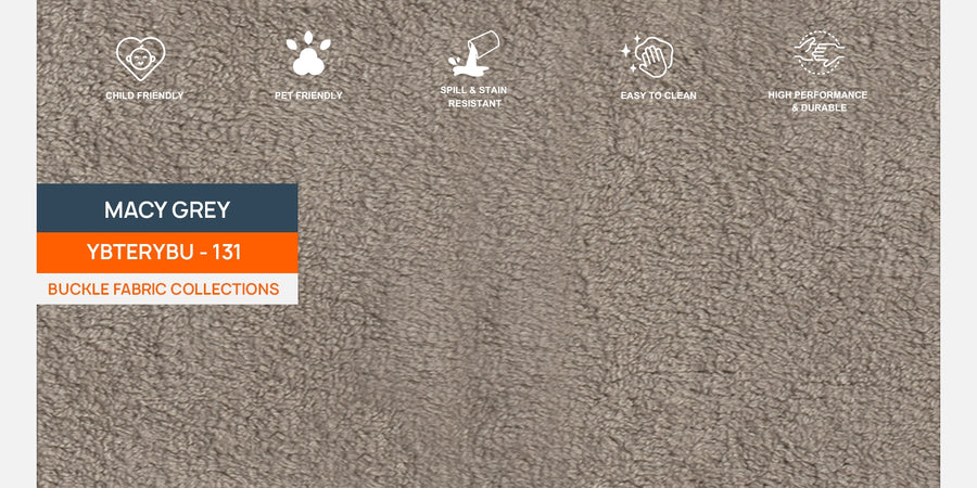 Corny Boucle Fabric 2 Seater Sofa In Macy Grey Colour - Febonic Living