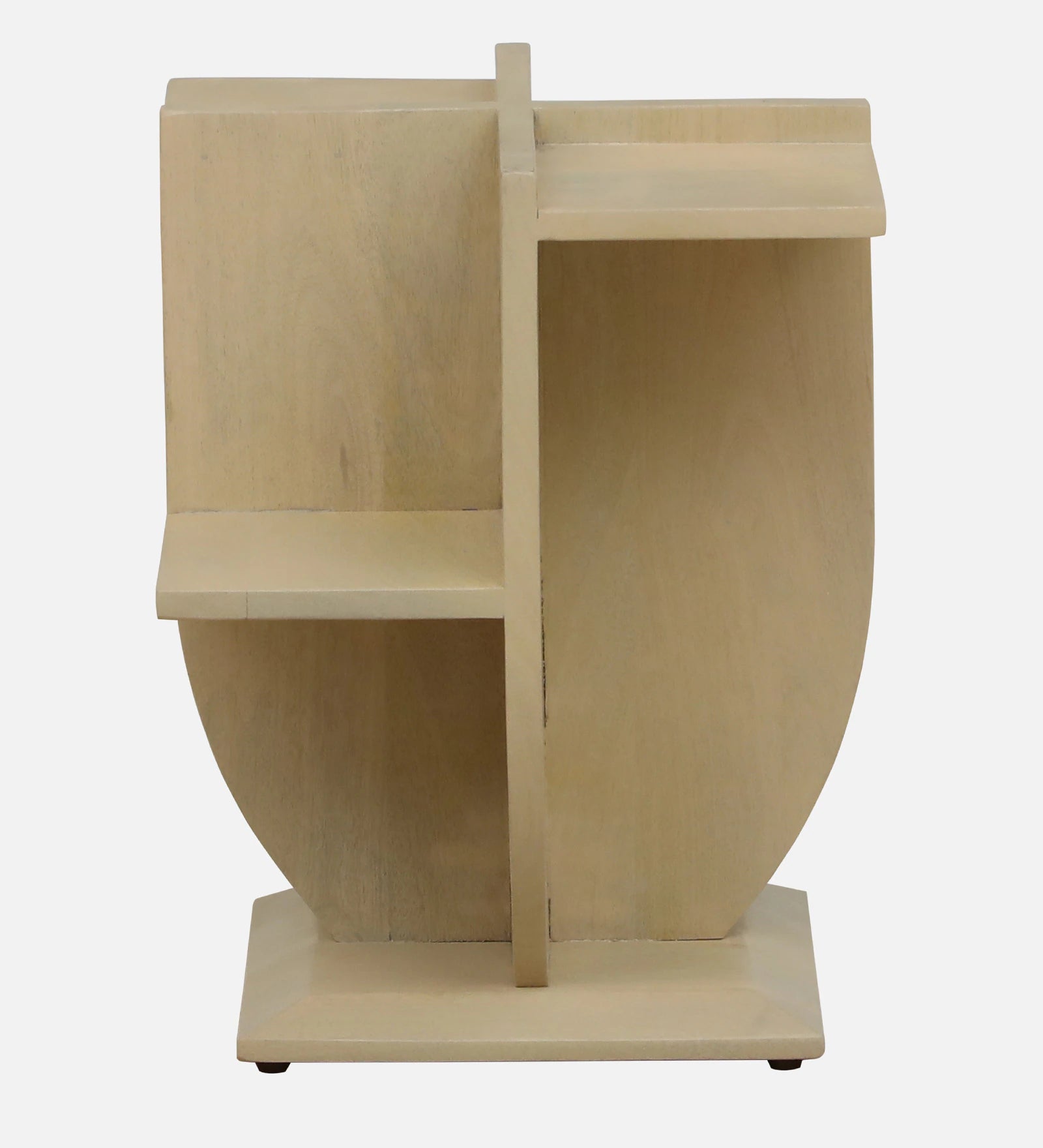 Boisen Solid Wood End Table In Gold Wash Finish - Febonic Living