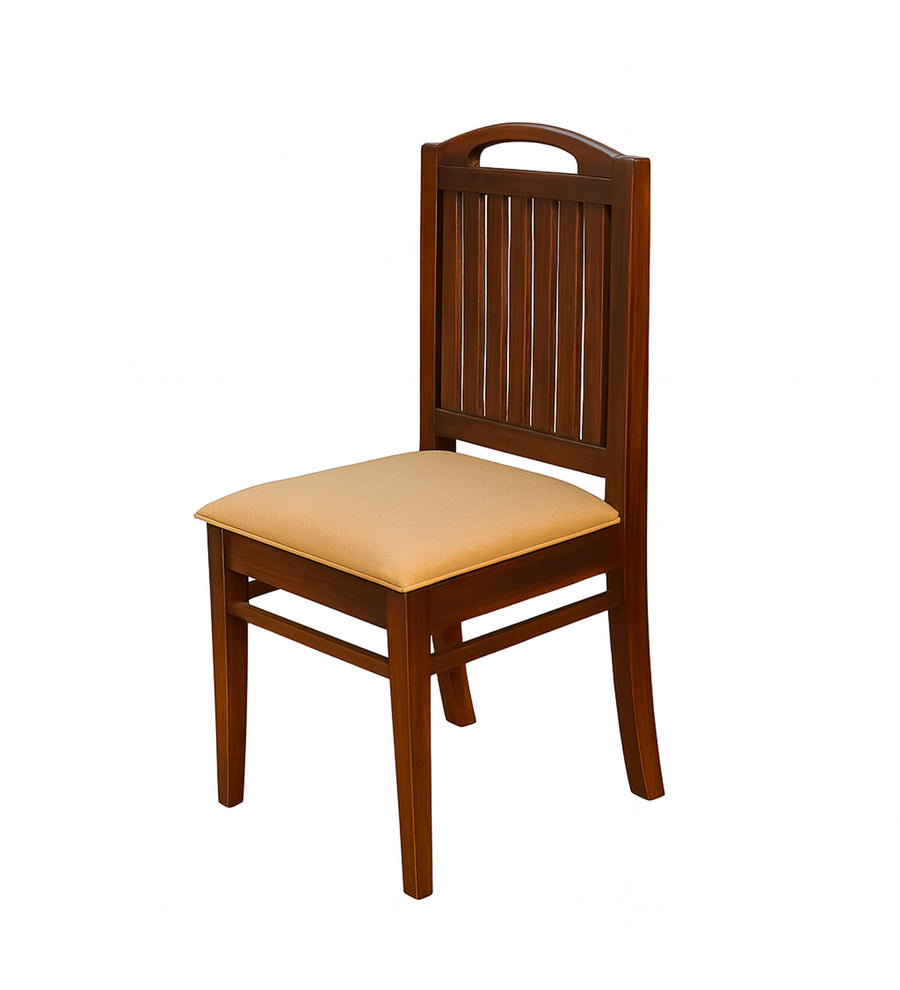 Makona Sheesham Wood 6 Seater Dining Set in Dark Oak Colour With Marble Top