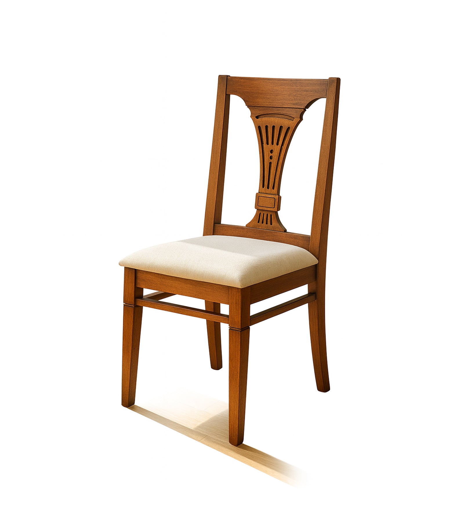 Manara Sheesham Wood 6 Seater Dining Set in Oak Colour With Marble Top