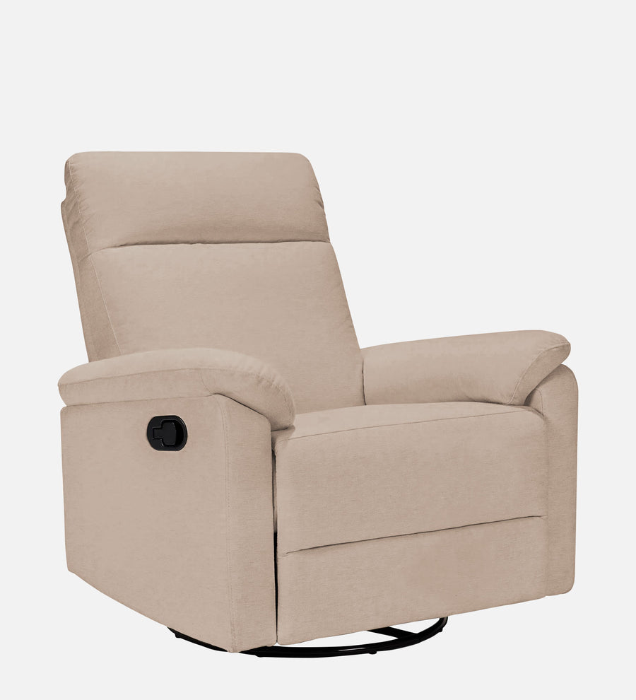 Mandy 1 Seater Motorized Fabric Recliner - Camel Beige - Side View by Febonic Living