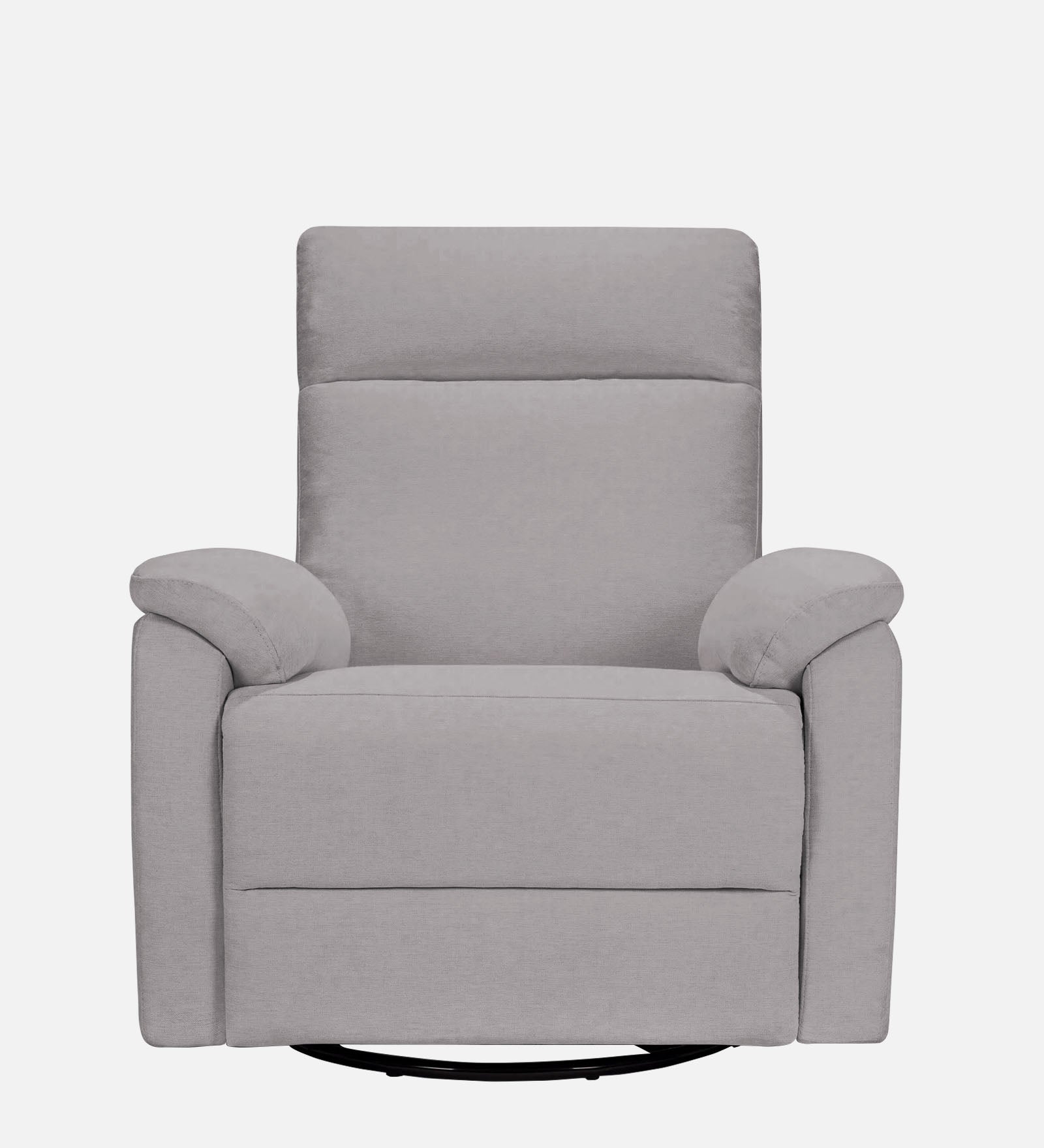 Mandy 1 Seater Motorized Fabric Recliner - Concrete Grey - Front View by Febonic Living