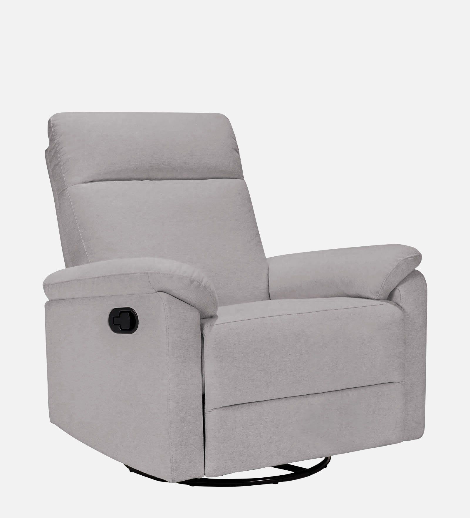 Mandy 1 Seater Motorized Fabric Recliner - Concrete Grey - Side View by Febonic Living