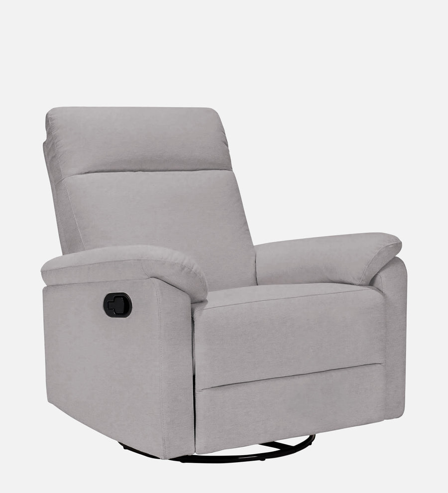 Mandy 1 Seater Motorized Fabric Recliner - Concrete Grey - Side View by Febonic Living
