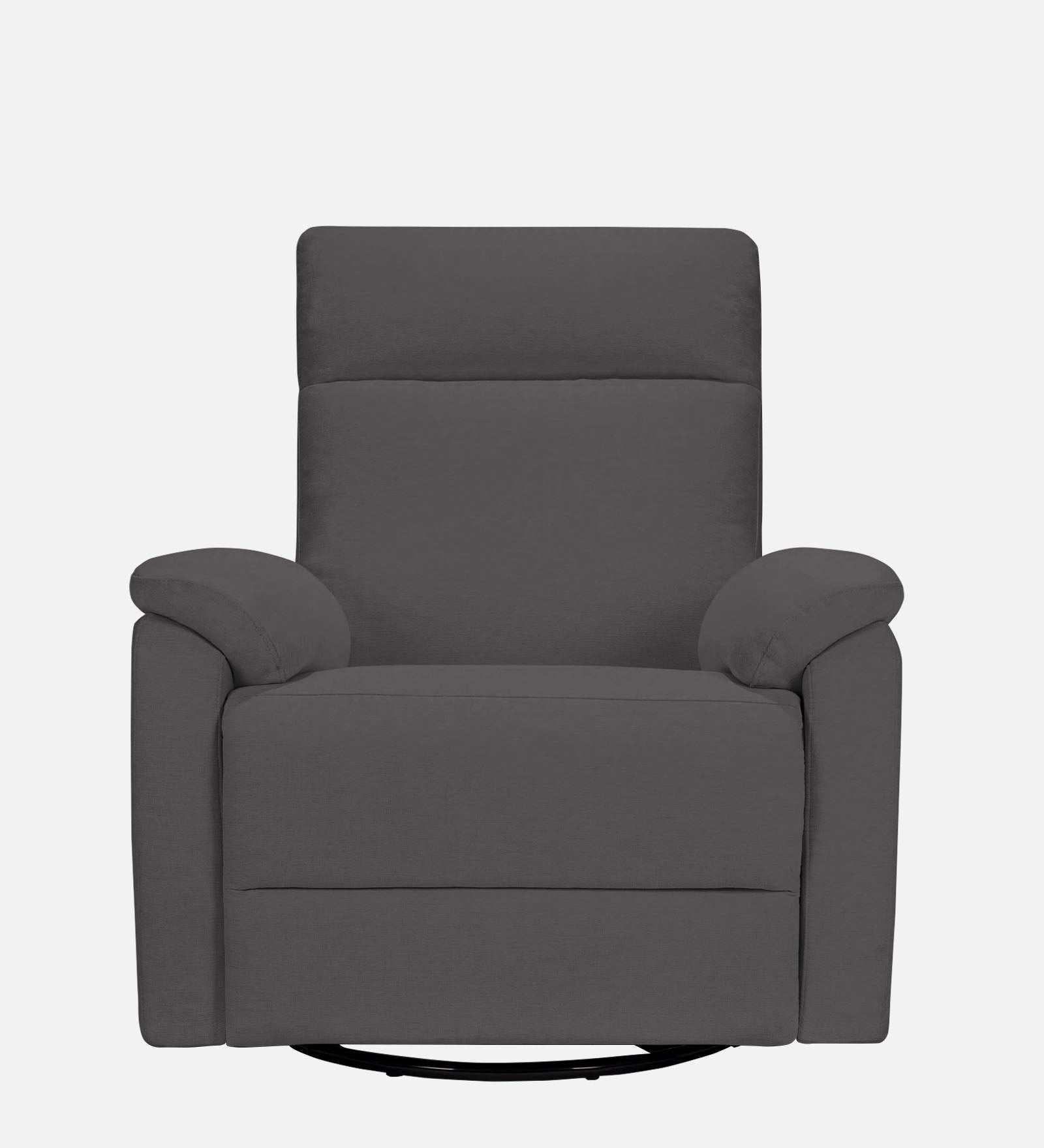 Mandy 1 Seater Motorized Fabric Recliner - Davy Grey - Front View by Febonic Living
