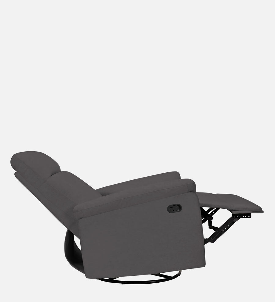 Mandy 1 Seater Motorized Fabric Recliner - Davy Grey - Side Reclined View by Febonic Living