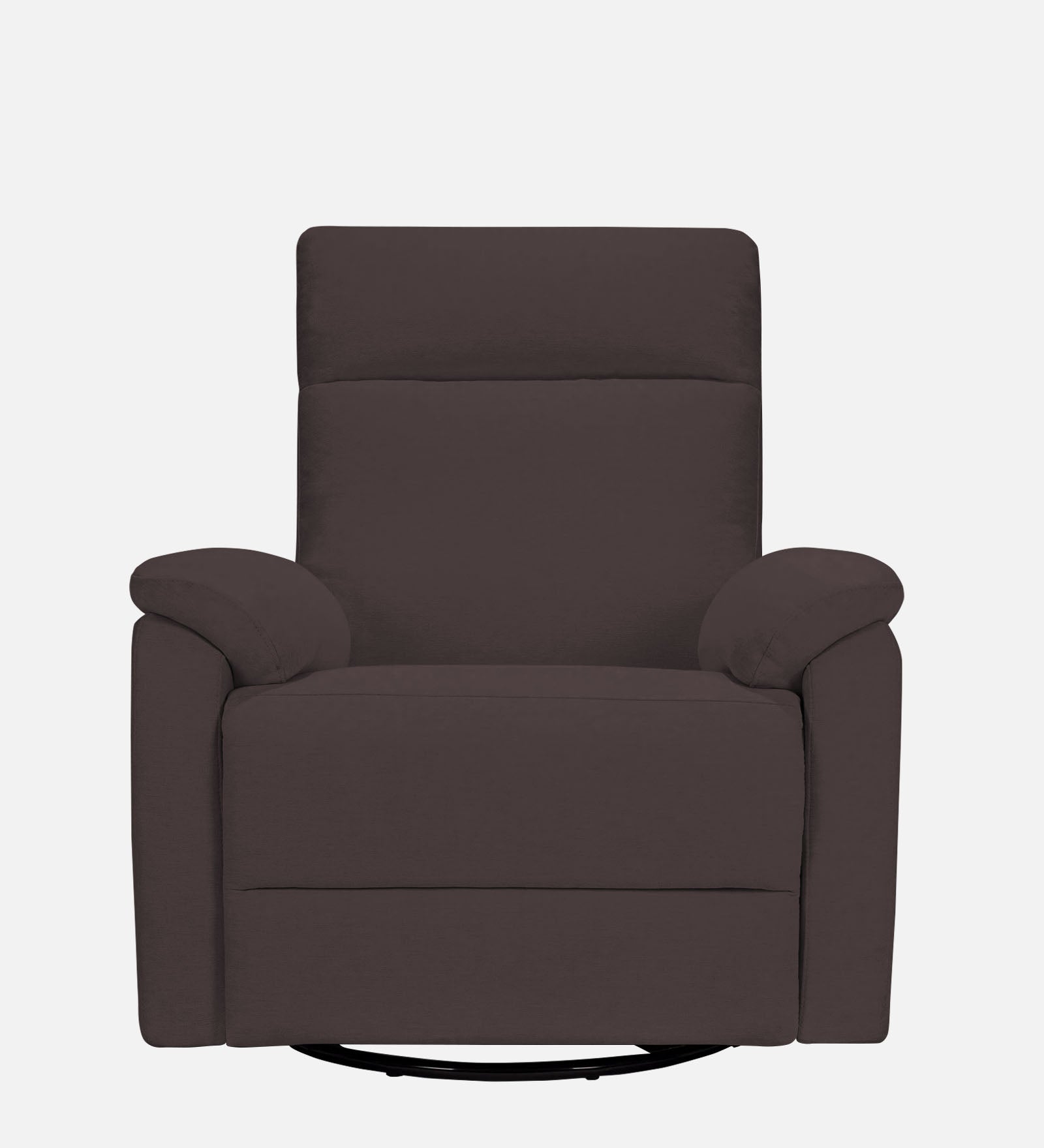 Mandy 1 Seater Motorized Fabric Recliner - Mocha Brown - Front View by Febonic Living