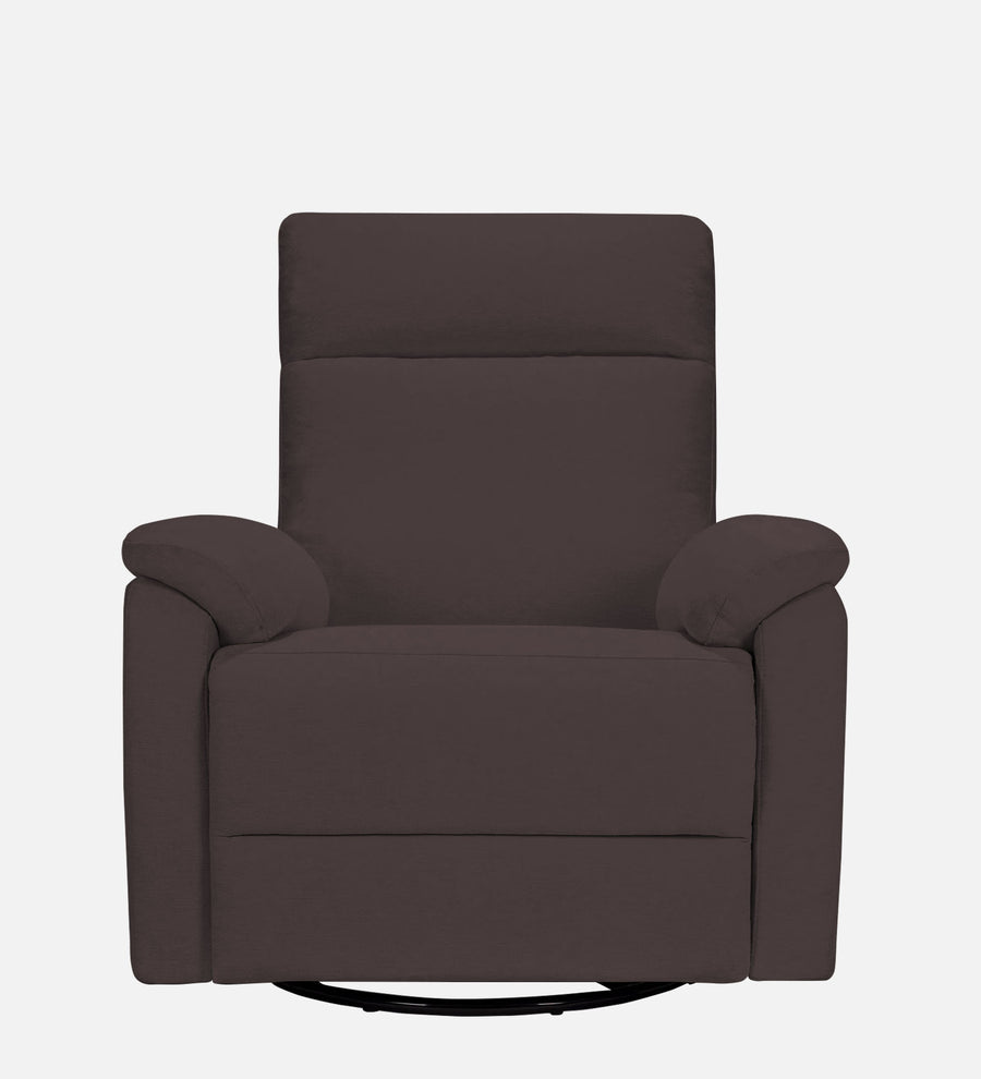 Mandy 1 Seater Motorized Fabric Recliner - Mocha Brown - Front View by Febonic Living