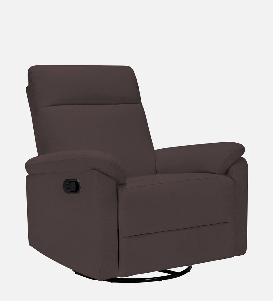 Mandy 1 Seater Motorized Fabric Recliner - Mocha Brown - Side View by Febonic Living