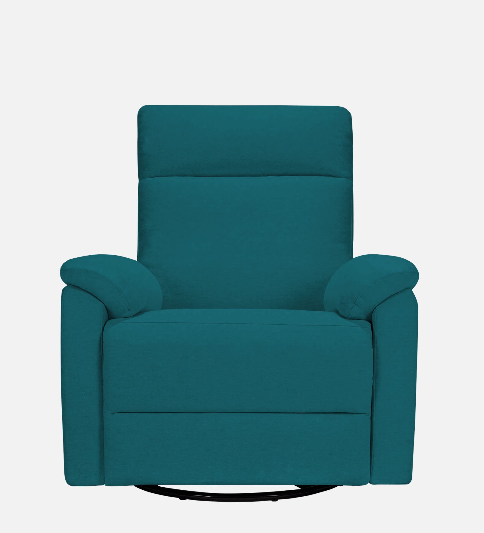 Mandy 1 Seater Motorized Fabric Recliner - Pine Green - Front View by Febonic Living