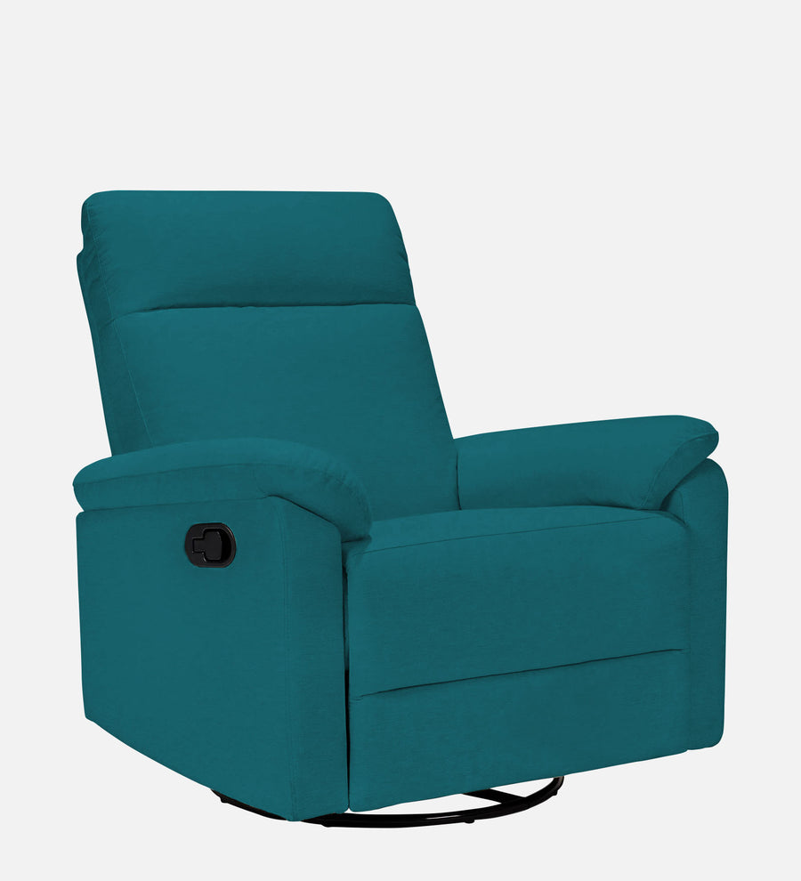 Mandy 1 Seater Motorized Fabric Recliner - Pine Green - Side View by Febonic Living