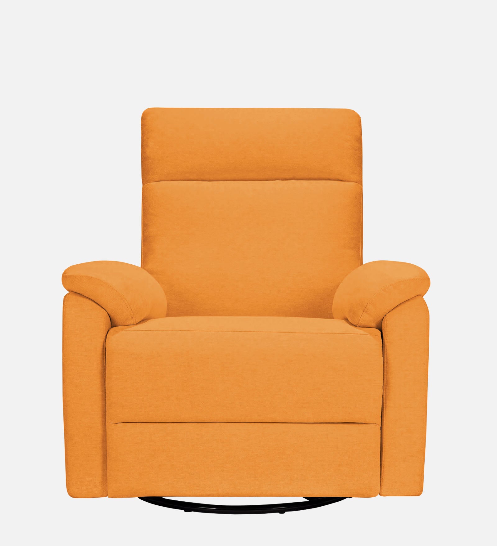 Mandy 1 Seater Motorized Fabric Recliner - Tangerine Orange - Front View by Febonic Living