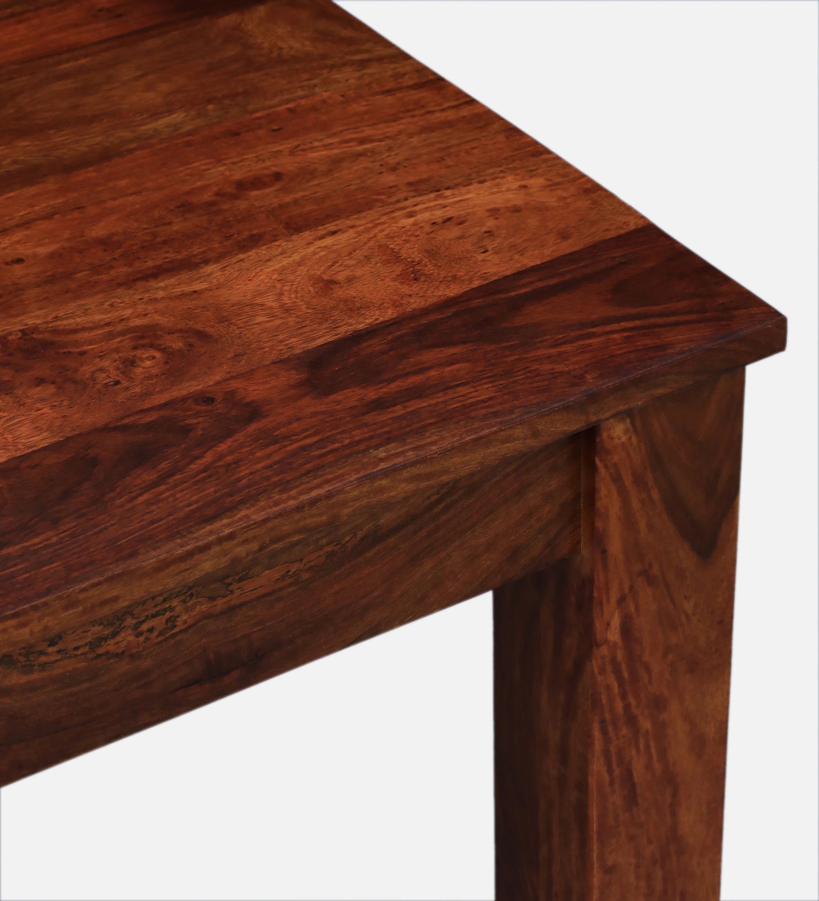 Ticky Sheesham Wood 4 Seater Dining Set In Scratch Resistant Honey Oak Finish - Febonic Living