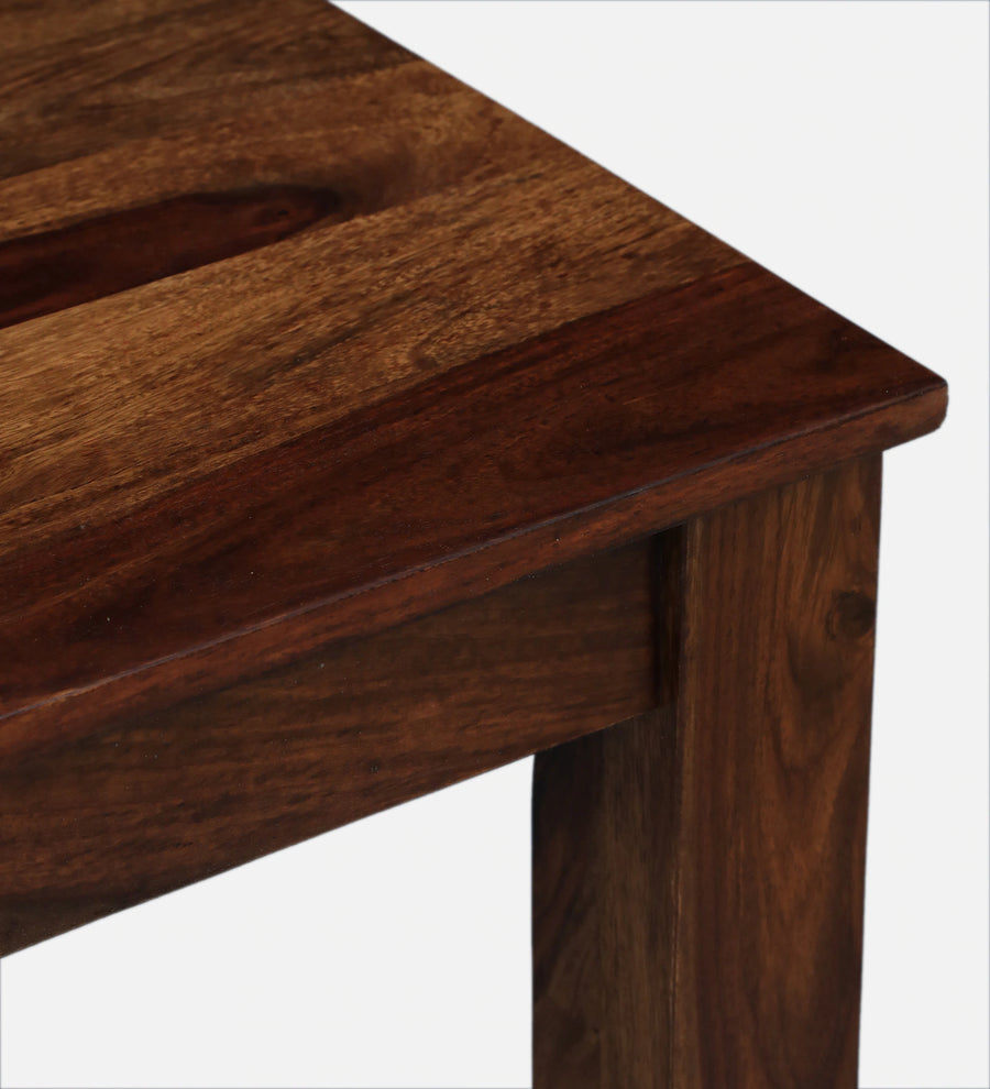 Ticky Sheesham Wood 4 Seater Dining Set In Scratch Resistant Provincial Teak Finish - Febonic Living