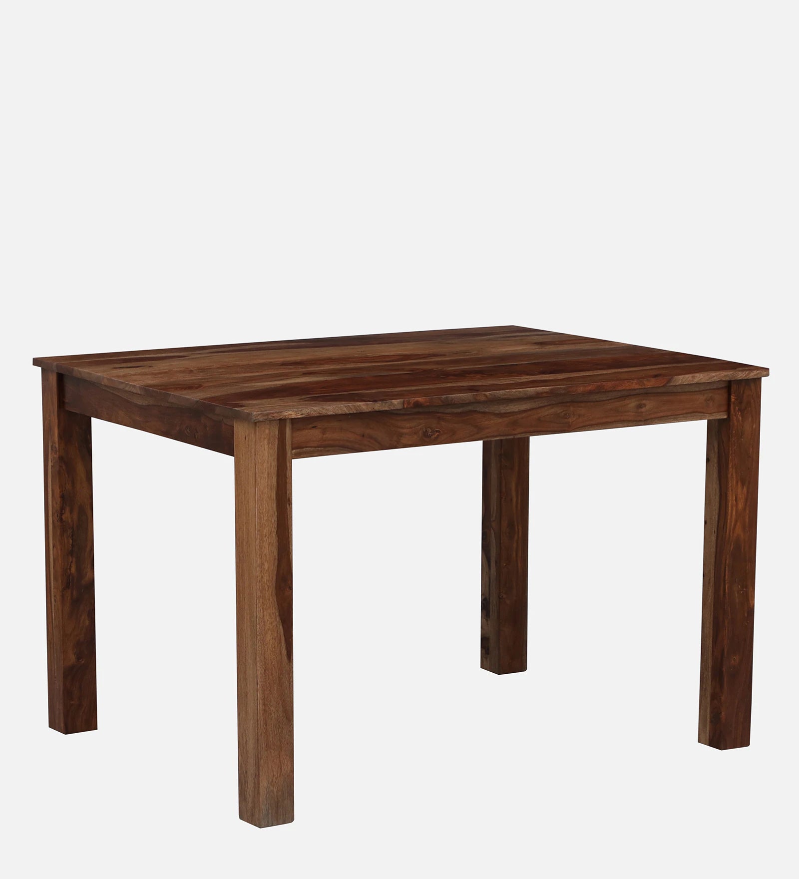 Ticky Sheesham Wood 4 Seater Dining Set In Scratch Resistant Rustic Teak Finish - Febonic Living