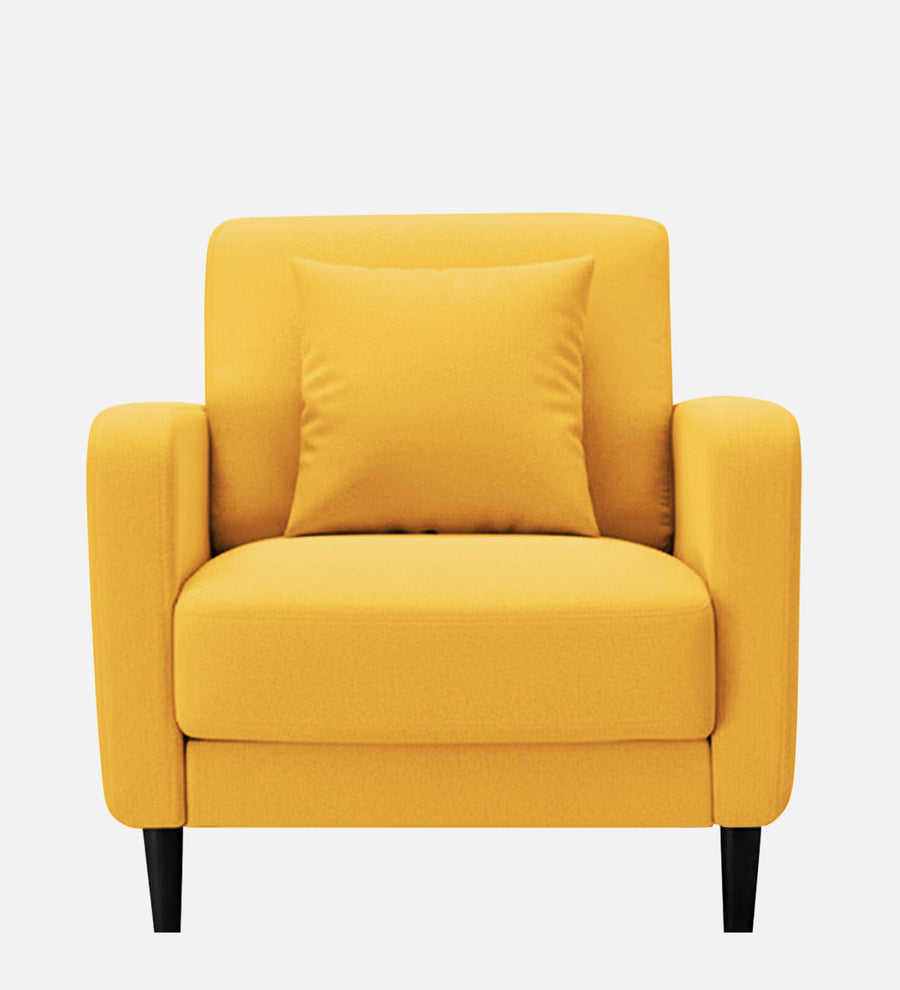 Marq Fabric 1 Seater Sofa In Bold Yellow Colour - Febonic Living