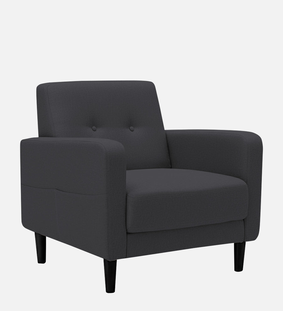 Marq Fabric 1 Seater Sofa In Charcoal Grey Colour - Febonic Living
