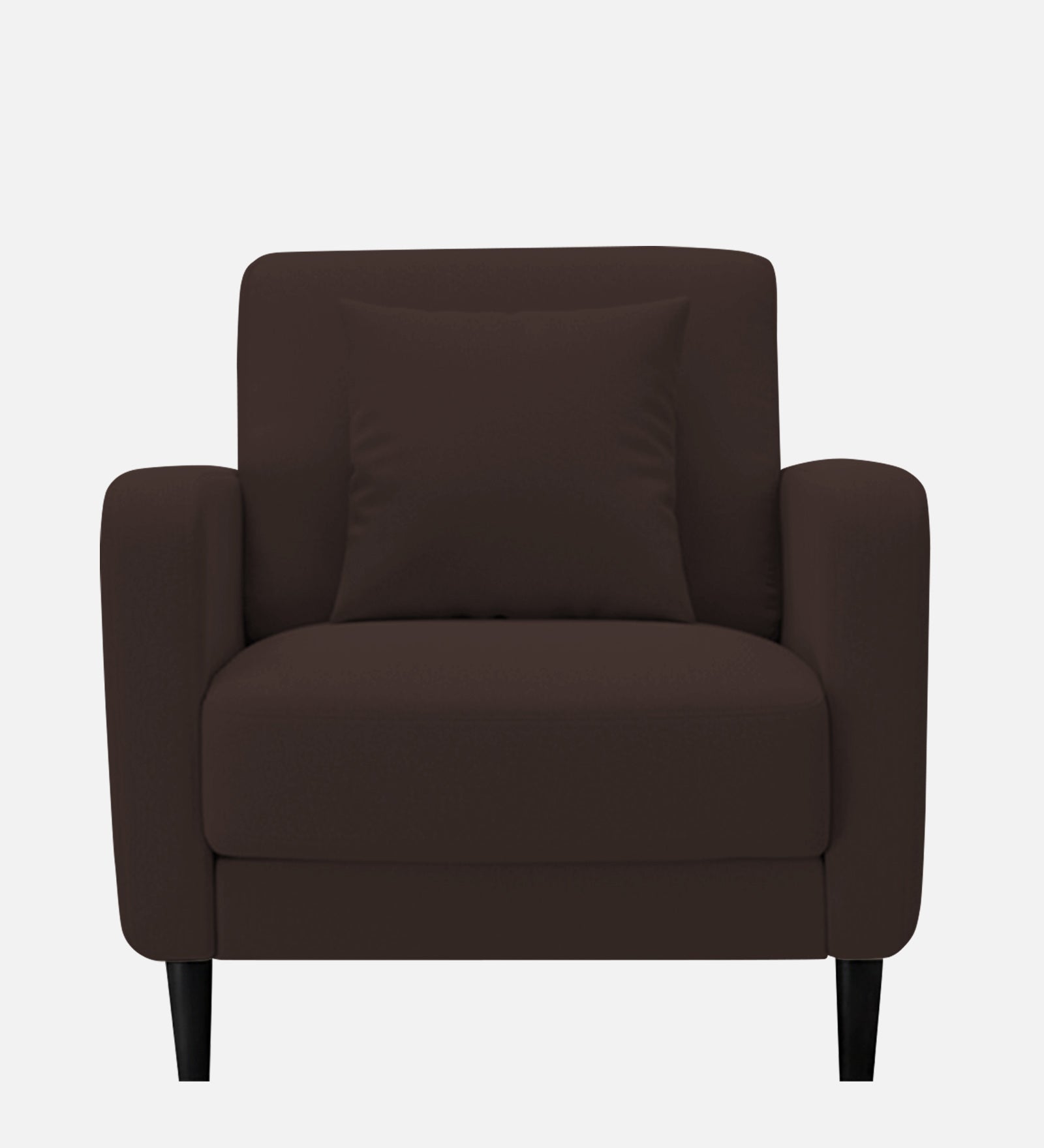 Marq Fabric 1 Seater Sofa In Coffee Brown Colour - Febonic Living