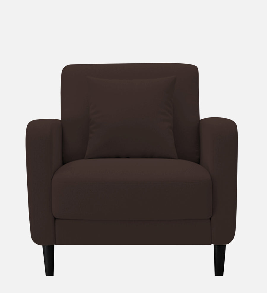 Marq Fabric 1 Seater Sofa In Coffee Brown Colour - Febonic Living
