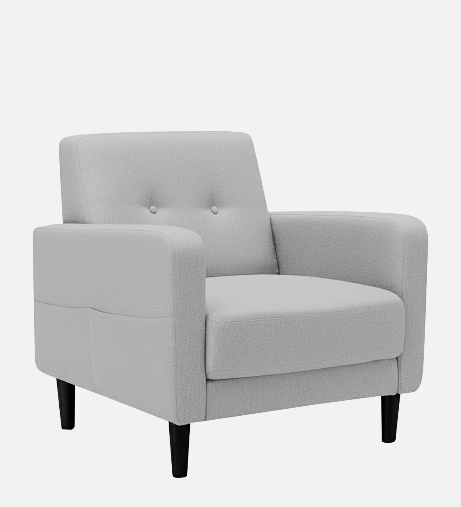 Marq Fabric 1 Seater Sofa In Lit Grey Colour