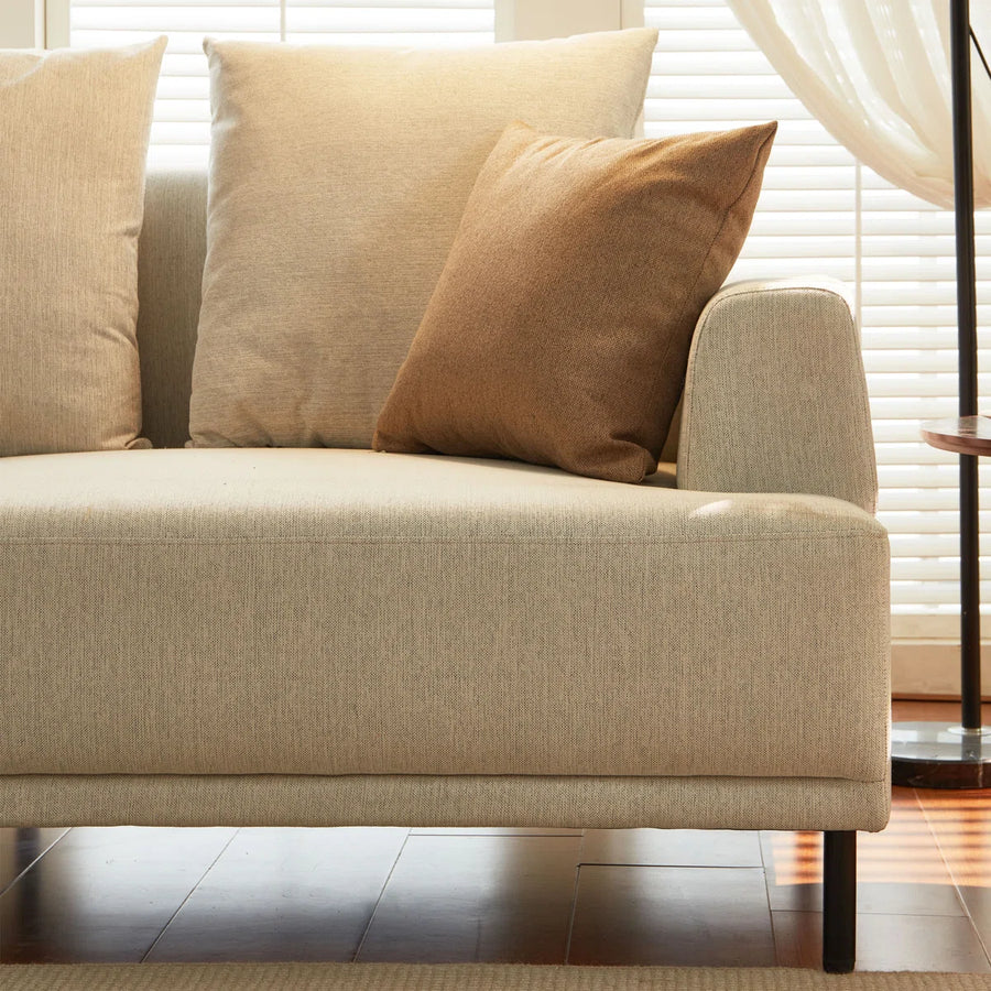 Matrix Fabric 2 Seater Sofa In Ivory Cream Colour - Febonic Living