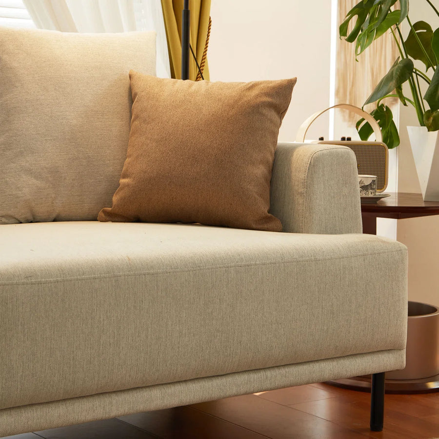 Matrix Fabric 3 Seater Sofa In Ivory Cream Colour - Febonic Living