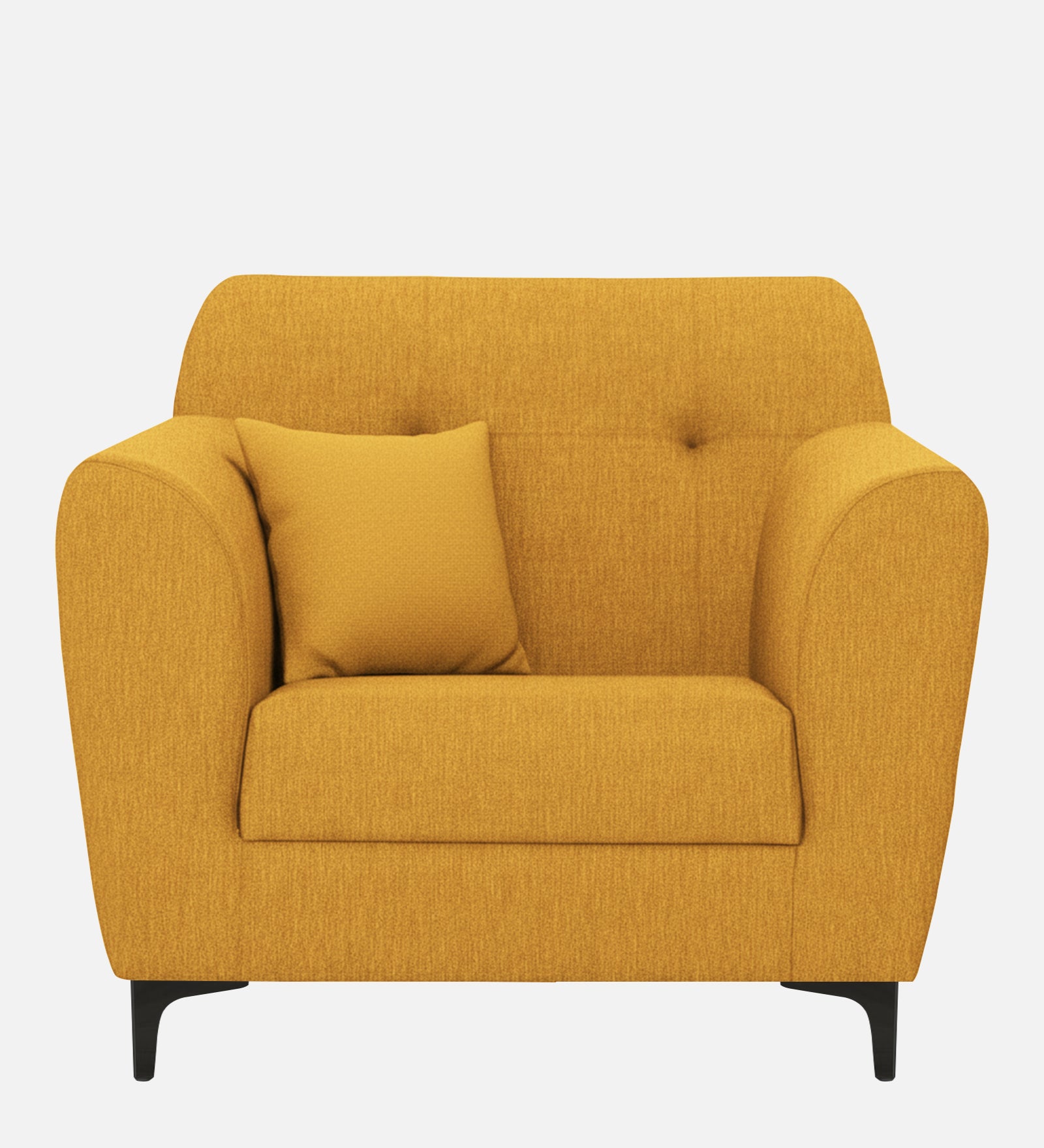 Melaan Fabric 1 Seater Sofa In Bold Yellow Colour - Febonic Living