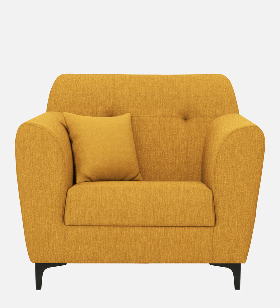 Melaan Fabric 1 Seater Sofa In Bold Yellow Colour - Febonic Living