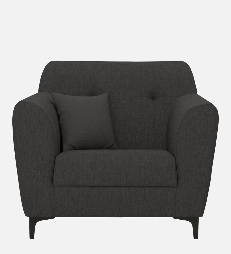 Melaan Fabric 1 Seater Sofa In Charcoal Grey Colour - Febonic Living
