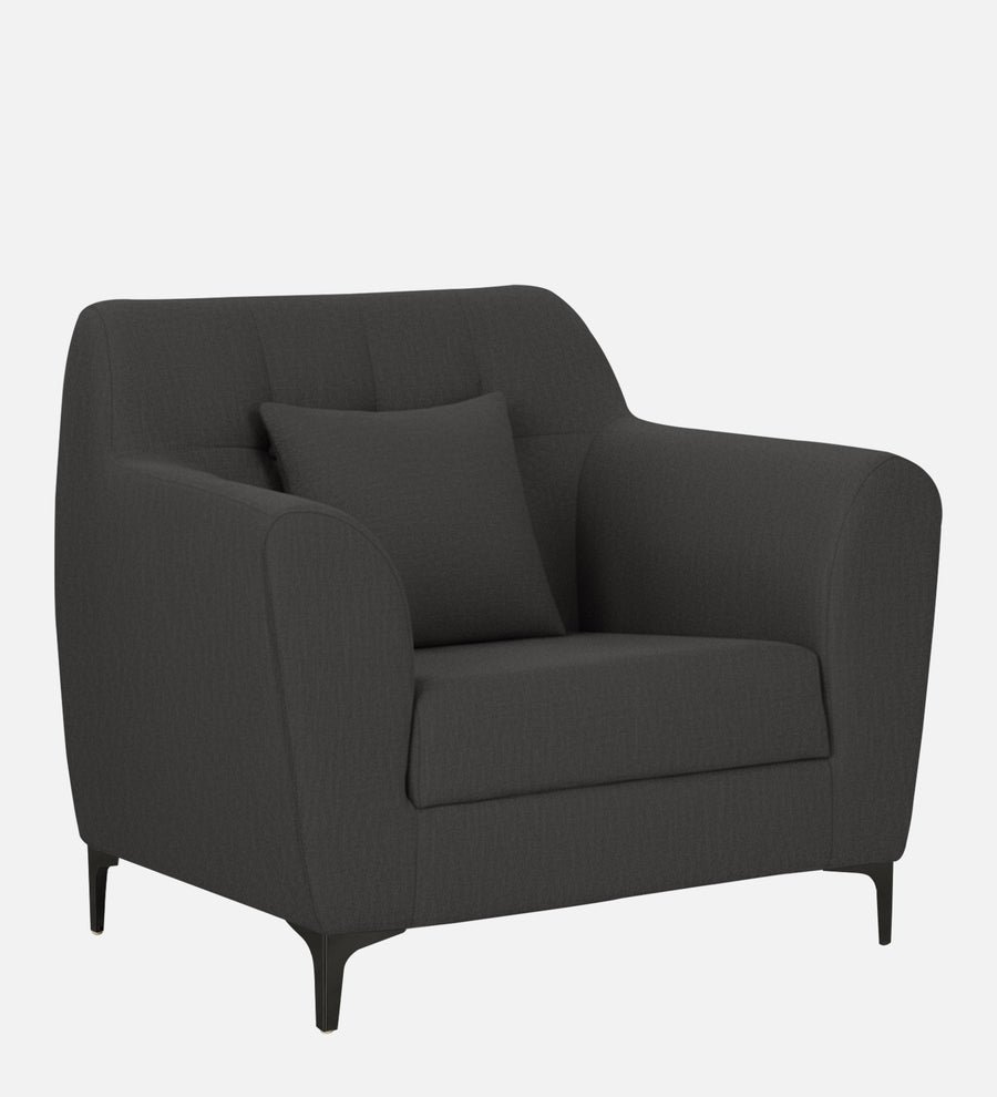 Melaan Fabric 1 Seater Sofa In Charcoal Grey Colour - Febonic Living