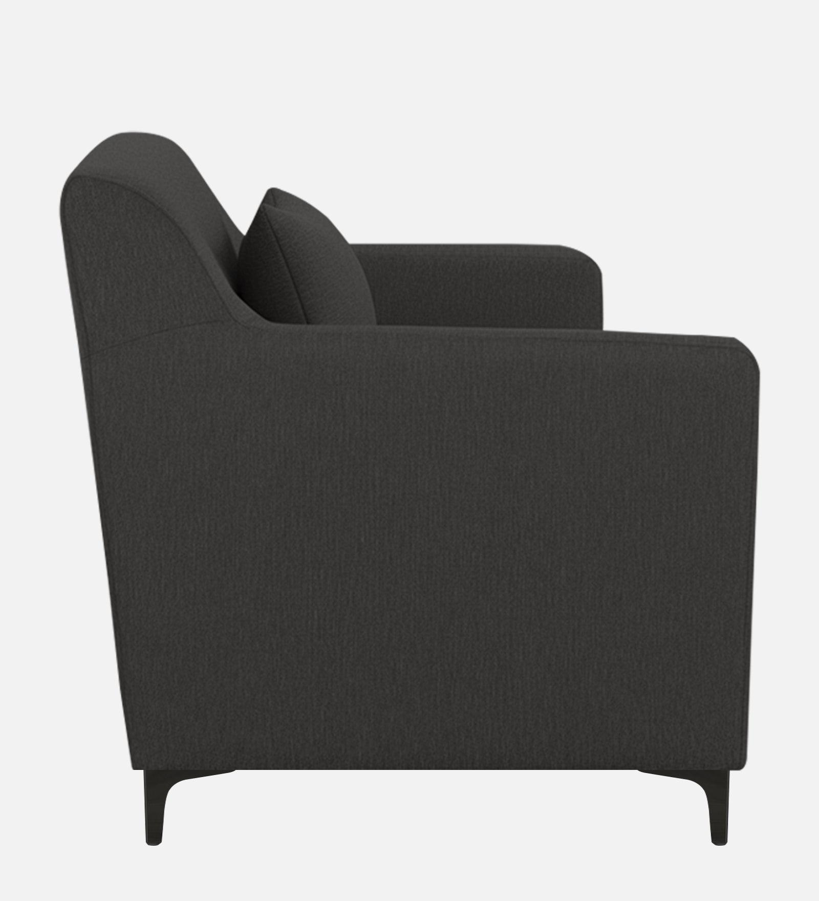 Melaan Fabric 1 Seater Sofa In Charcoal Grey Colour - Febonic Living
