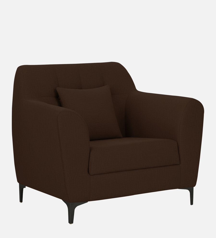 Melaan Fabric 1 Seater Sofa In Coffee Brown Colour - Febonic Living