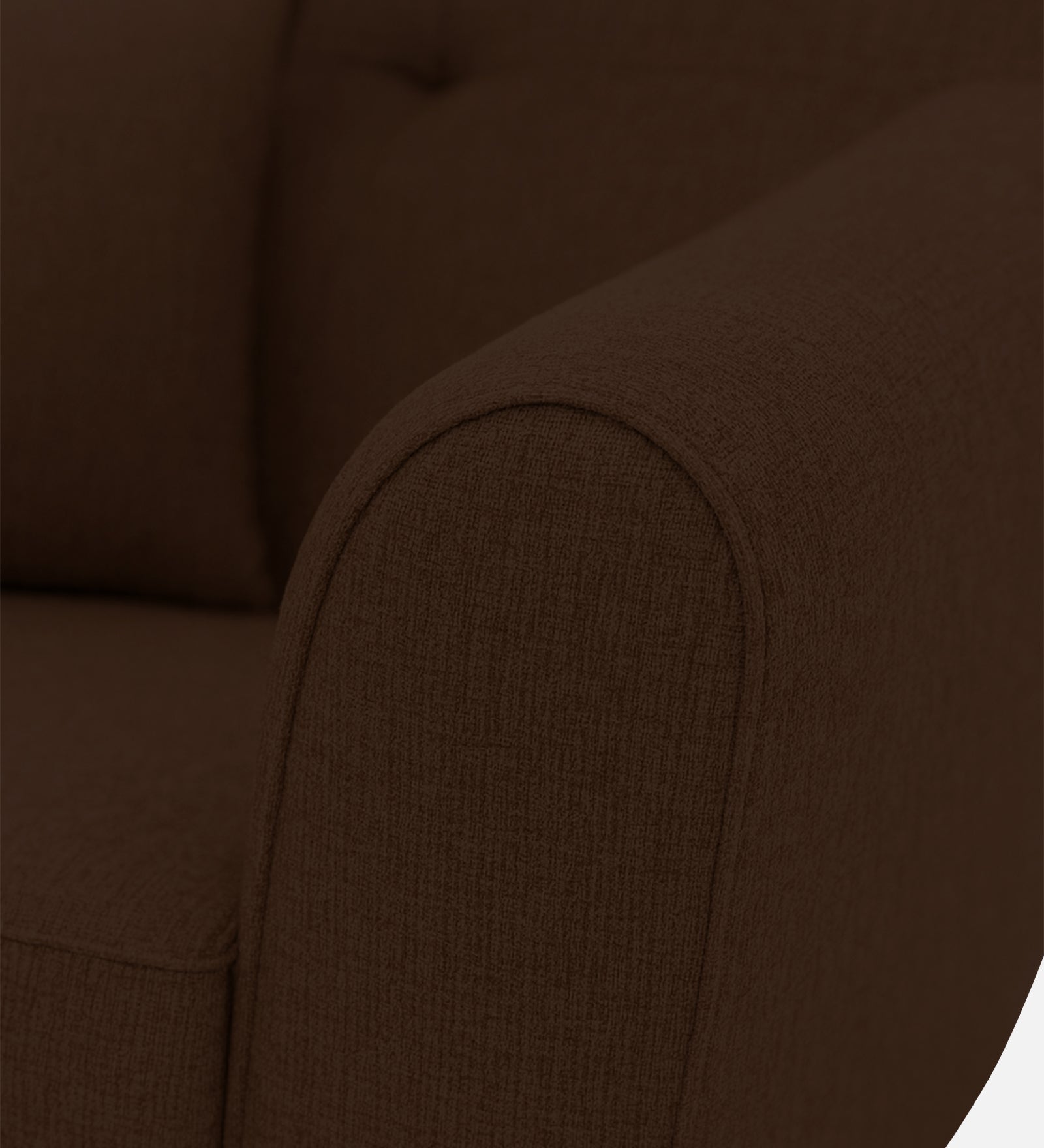 Melaan Fabric 1 Seater Sofa In Coffee Brown Colour - Febonic Living
