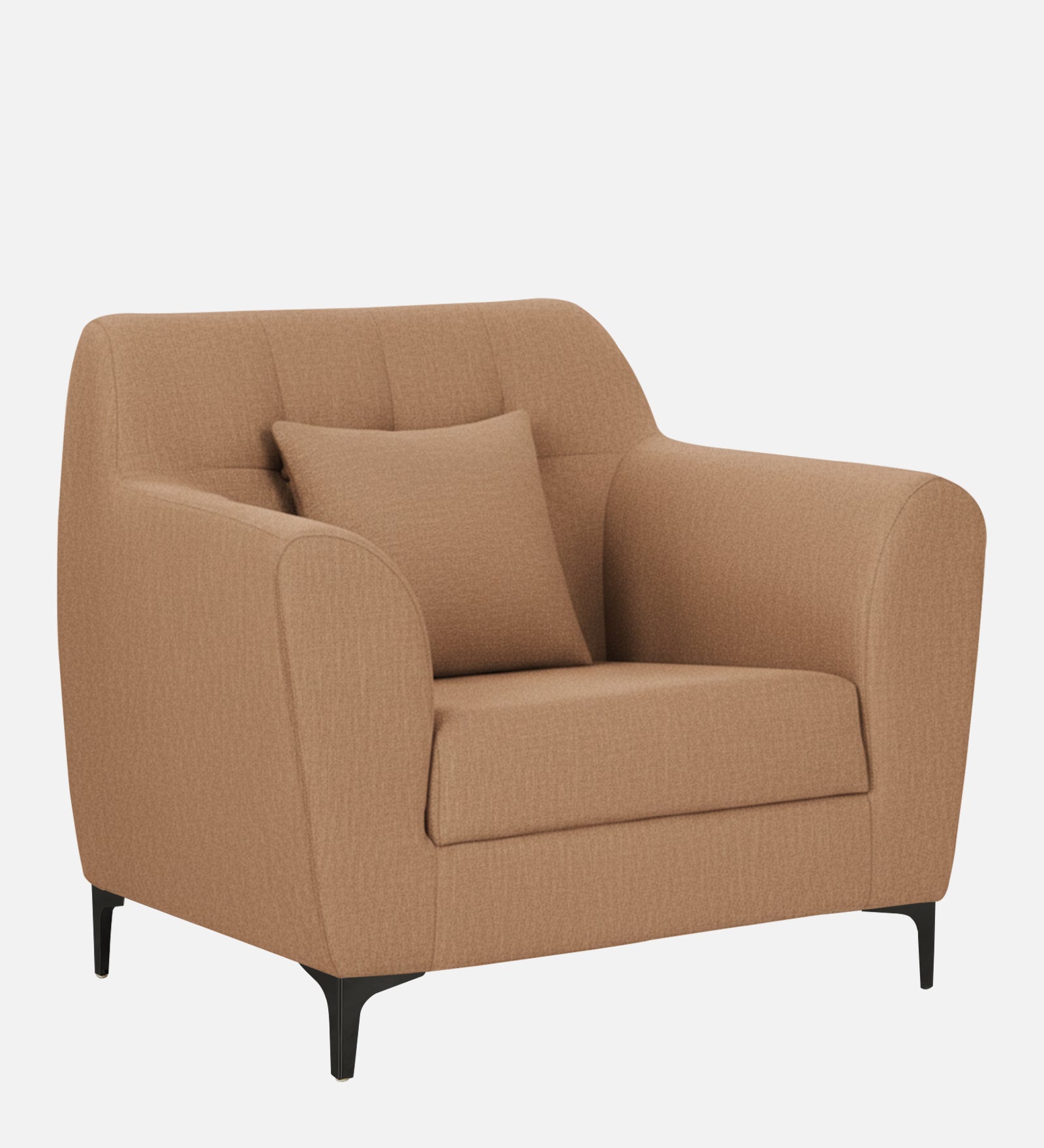 Melaan Fabric 1 Seater Sofa In Cosmic Beige Colour - Febonic Living
