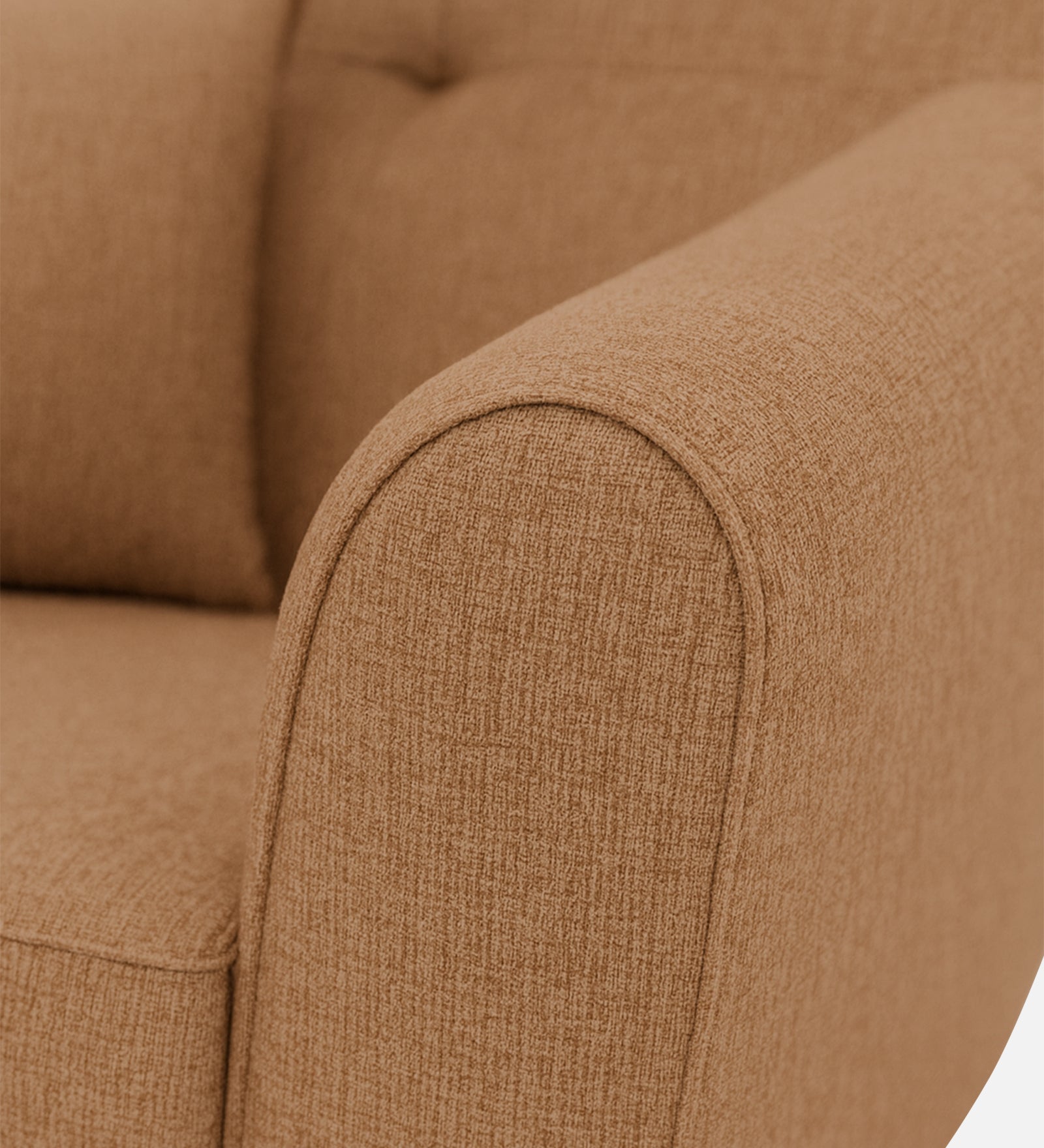 Melaan Fabric 1 Seater Sofa In Cosmic Beige Colour - Febonic Living